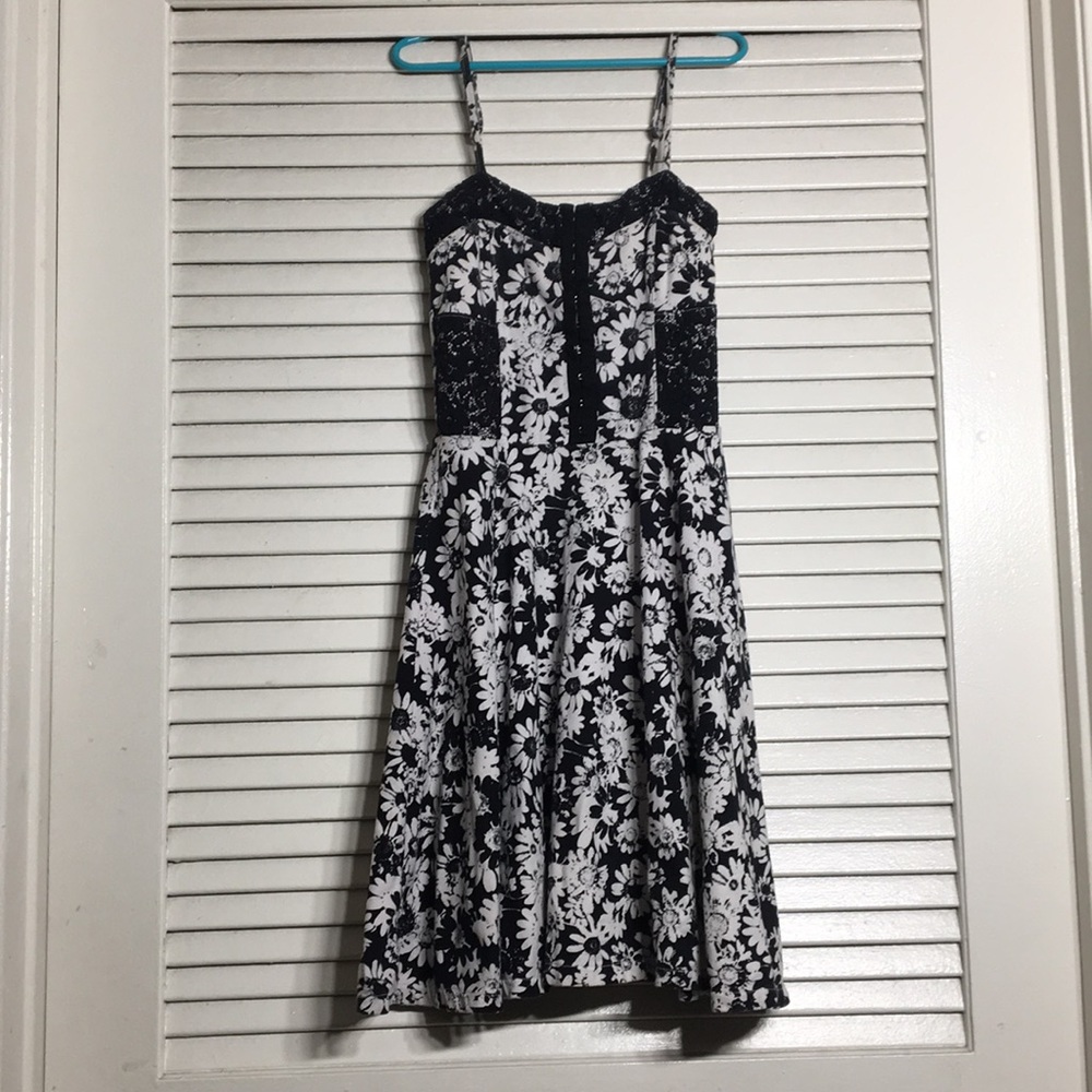Black floral dress
